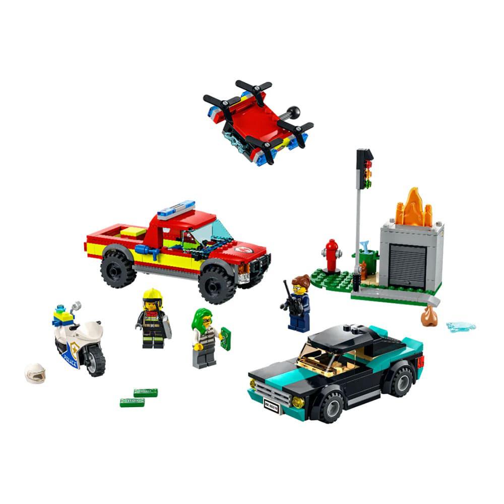 Bloques Lego Rescate de Bomberos y Persecución Policial