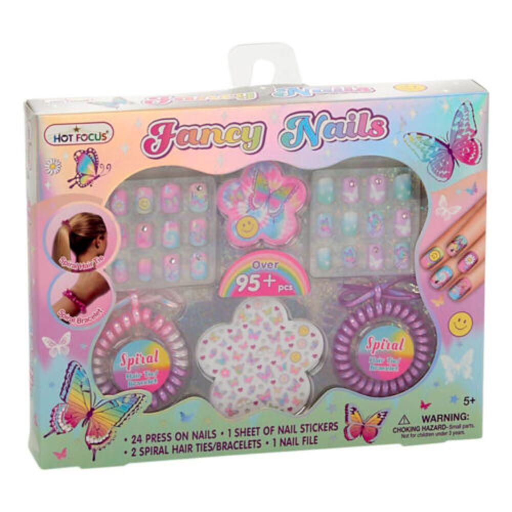 Juego de Uñas Hot Focus Mariposas C/Accesorios