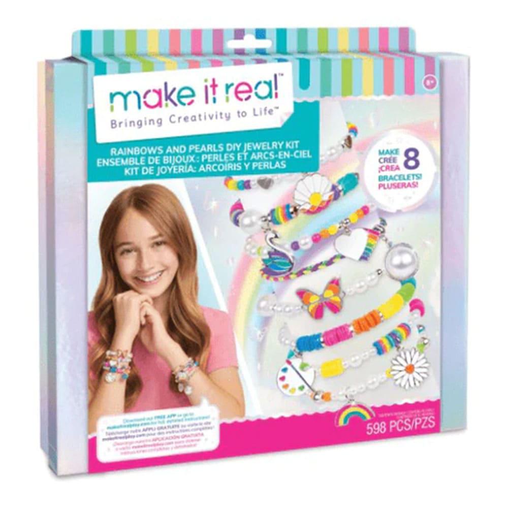 Set Para Crear Pulseras Make It Real Arcoíris y Perlas Diy