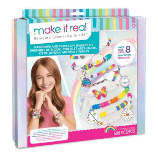 Set Para Crear Pulseras Make It Real Arcoíris y Perlas Diy
