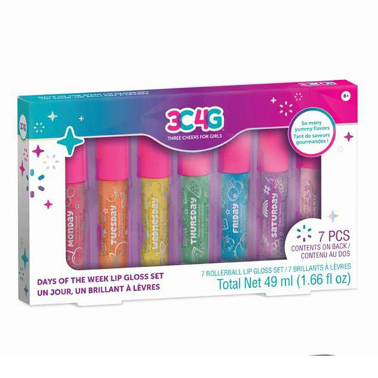 Juego Lip Glosss 3C4G Roller 7 Días Semana