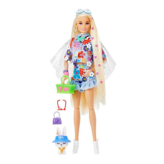 Muñeca Barbie Extra Conjunto de Flores