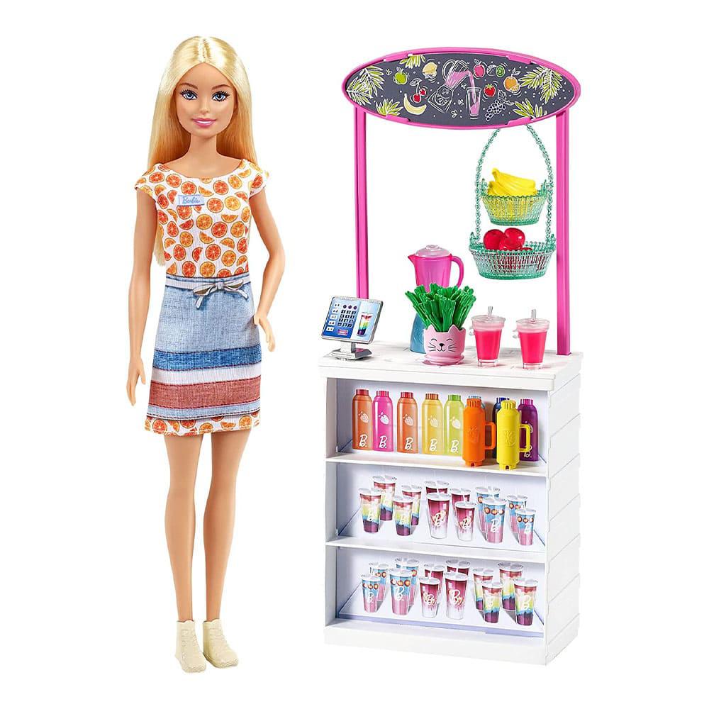 Muñeca Barbie Puesto de Jugos Tropicales
