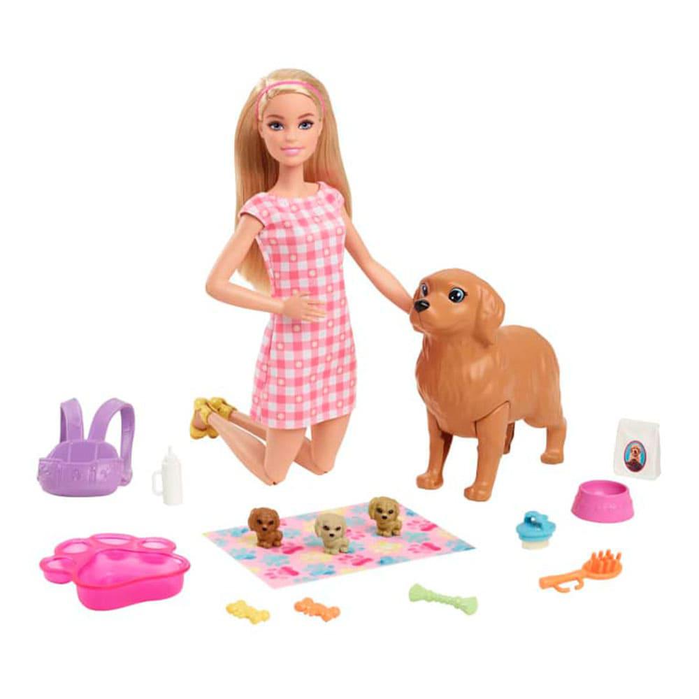 Muñeca Barbie Perritos Recién Nacidos