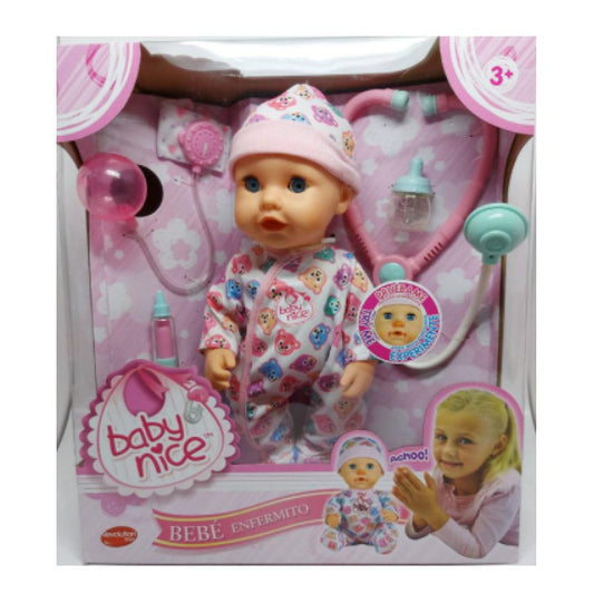 Muñeca Bebe Baby Nice Enfermito