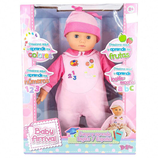 Muñeca Bebé Deluxe Juega y Aprende Español-Inglés 41 cm