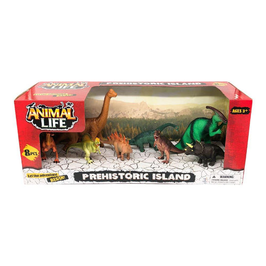 Set de Dinosaurios Animal Life de 8 Piezas