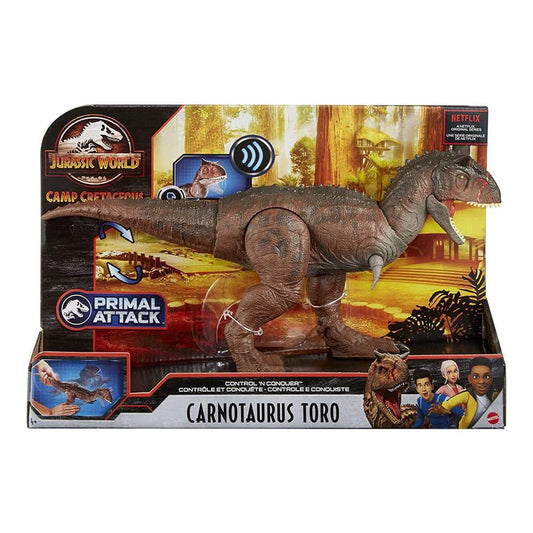 Dinosaurio Carnotaurus Toro Jurassic World de Control 'N Conquer