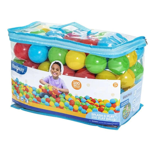 Pelotas Bestway Multicolor de Pvc 100 Piezas