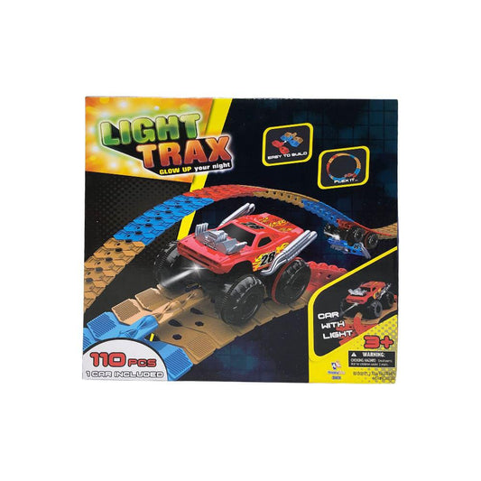 Pista Flexible Light Trax Con Auto 110 Piezas