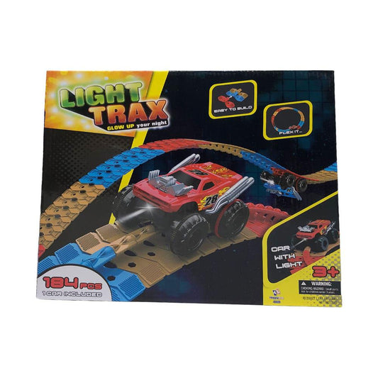 Pista Flexible Light Trax Con Auto 184 Piezas