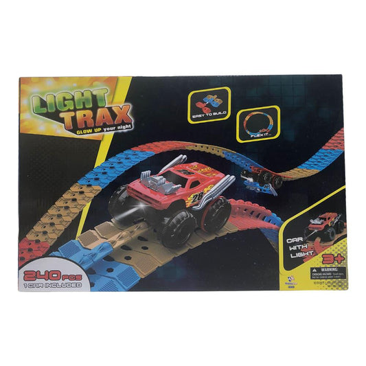 Pista Flexible Light Trax Con Auto 240 Piezas