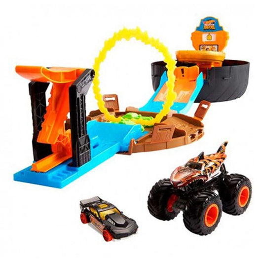Pista Monster Trucks Llanta de Acrobacias Hot Wheels