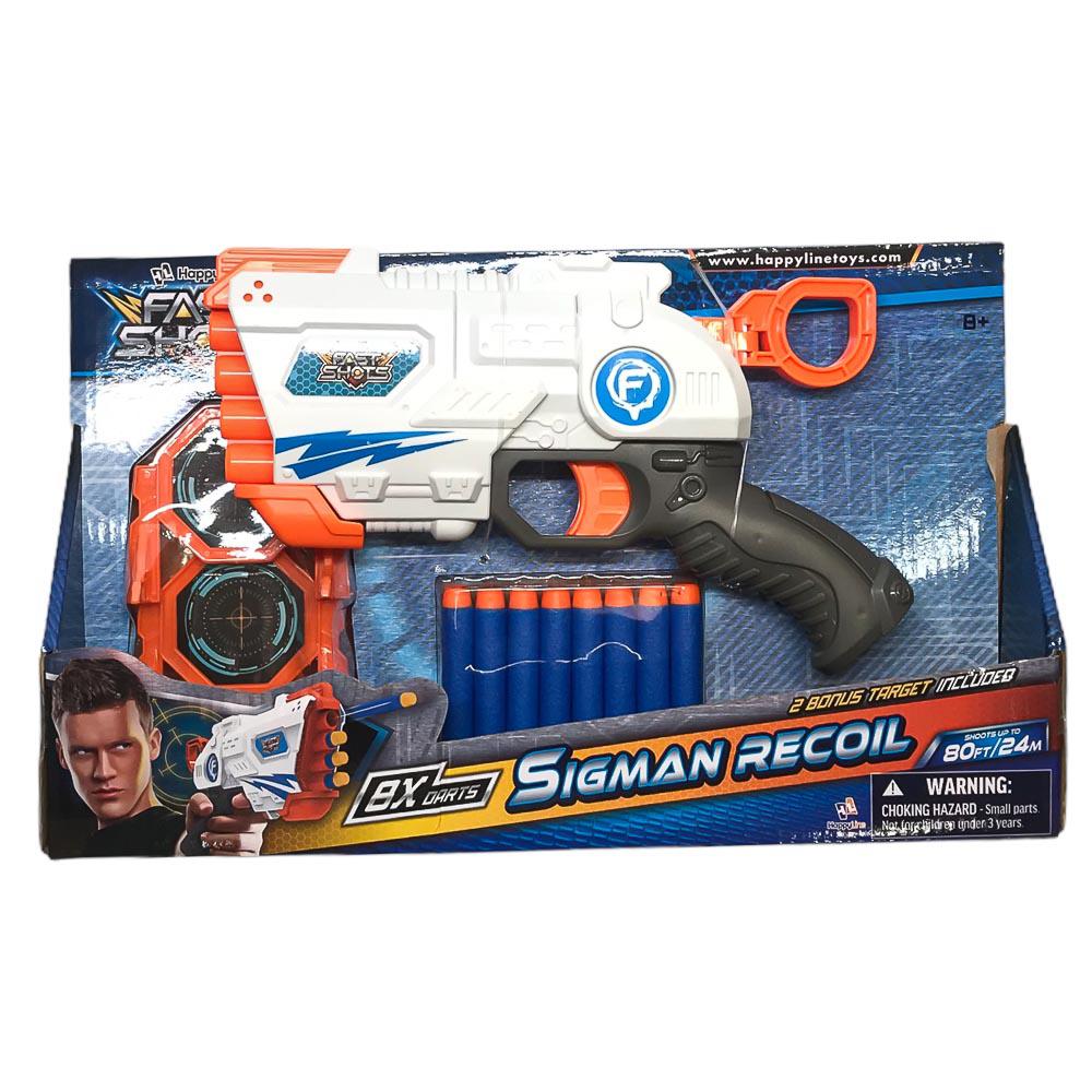 Lanzador Fast Shots Sigman Recoil Con 8 Dardos
