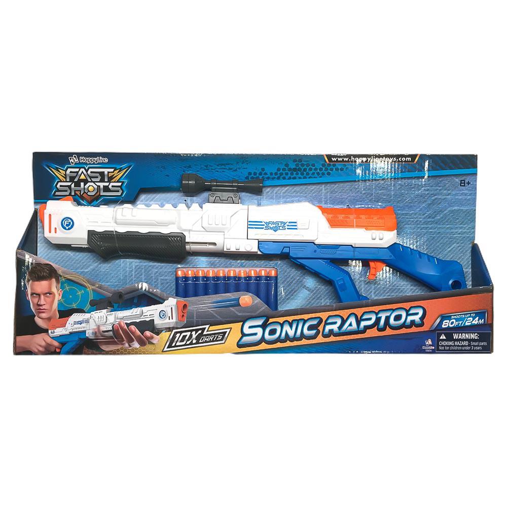 Lanzador Fast Shots Sonic Raptor Con 10 Dardos