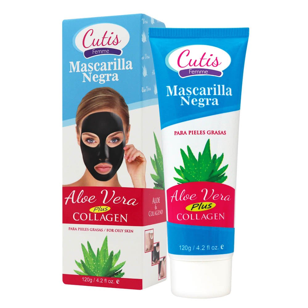 Mascarilla Facial Nevada Negra Aloe y Colágeno 120 g