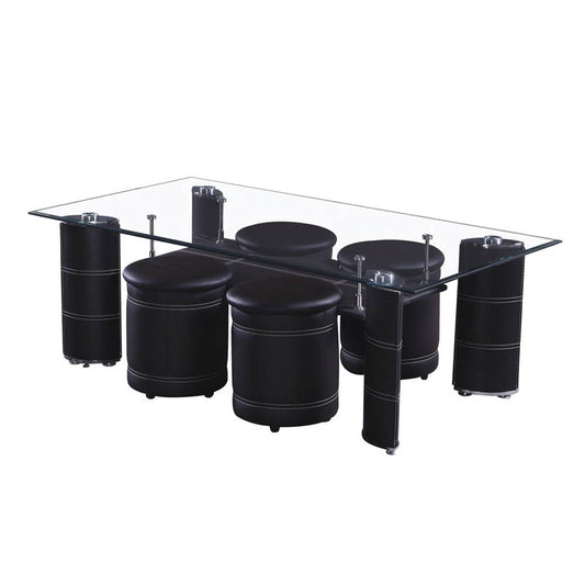 Mesa De Centro Elements Furnitue Con 4 Bancos