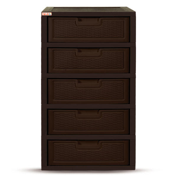 Gavetero Jumbo Premium-Rattan Plastimas de 5 Niveles 5 Gavetas