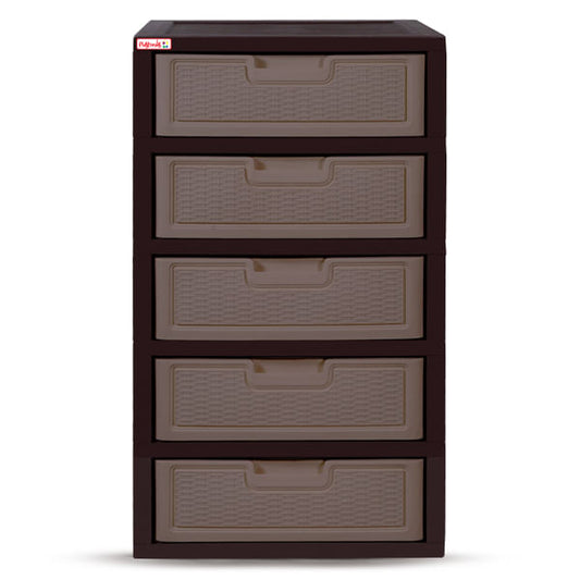 Gavetero Jumbo Premium-Rattan Plastimas de 5 Niveles 5 Gavetas