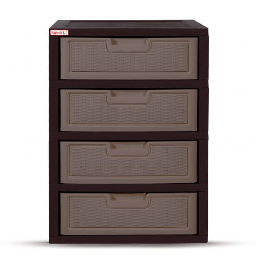 Gavetero Jumbo Premium-Rattan Plastimas de 4 Niveles 4 Gavetas