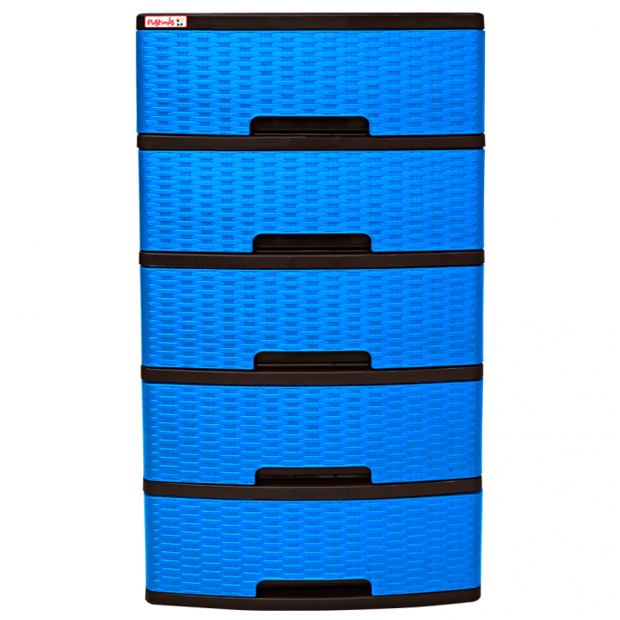 Gavetero Tipo Rattan Plastimas de 5 Niveles 5 Gavetas