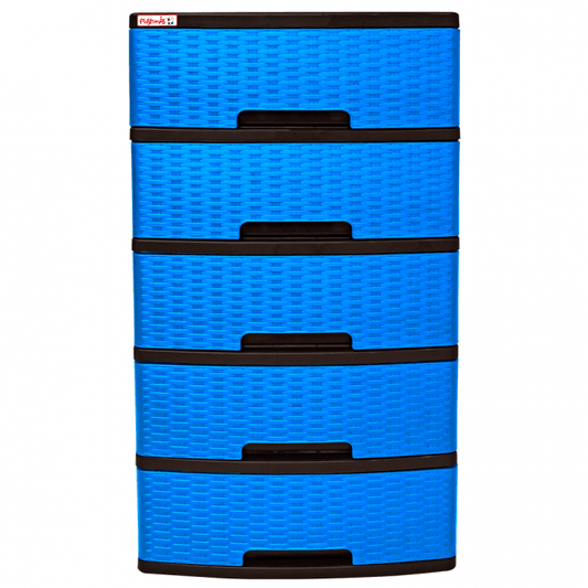 Gavetero Tipo Rattan Plastimas de 5 Niveles 5 Gavetas
