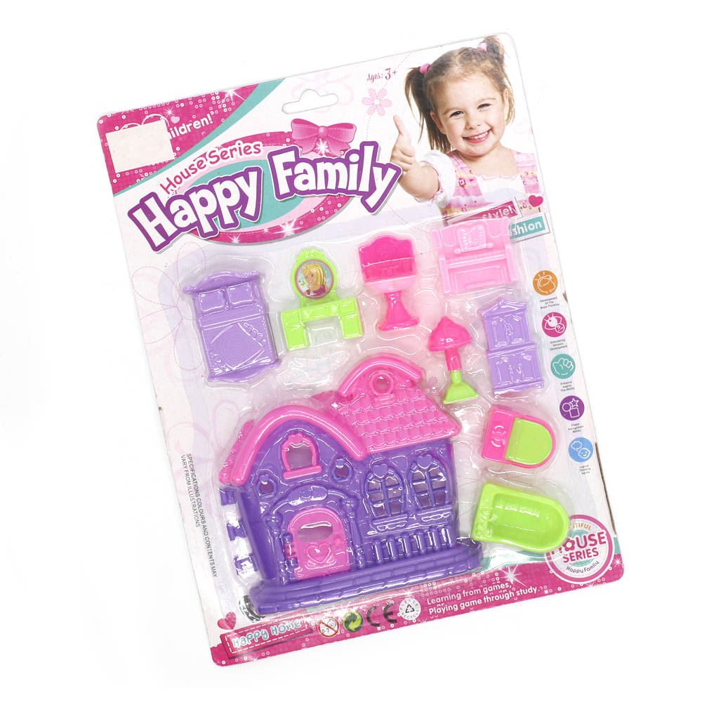 Muebles Happy Family Para Muñecas Star Toys Set 9 Piezas - Surtido