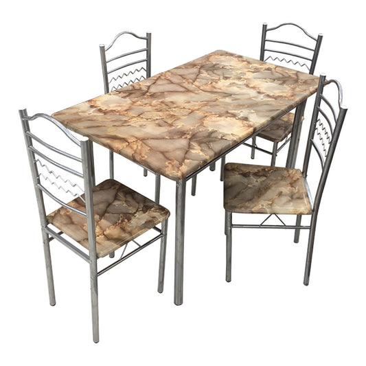 Juego de Comedor Lotus Mesa con 4 Puestos - Chocolate claro