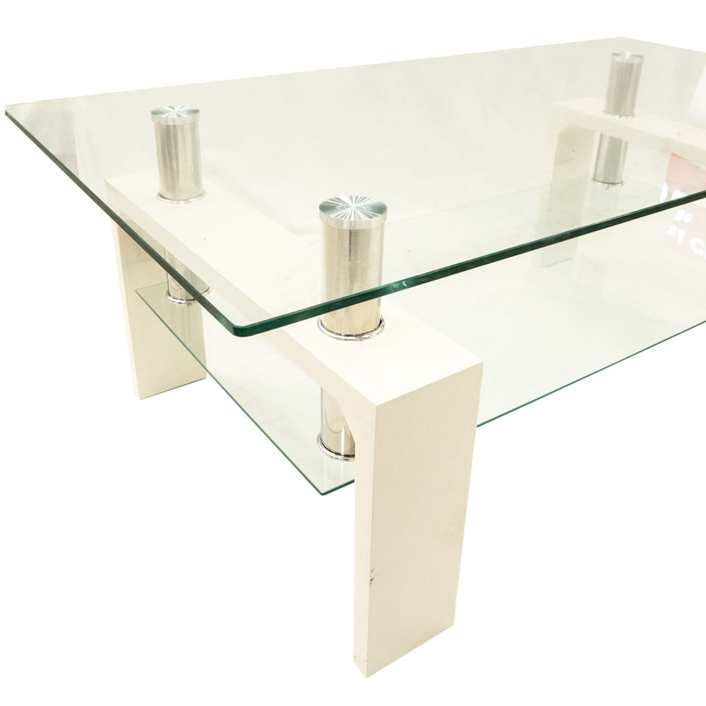 Mesa de Centro Elements Furtniture Vidrio Transparente