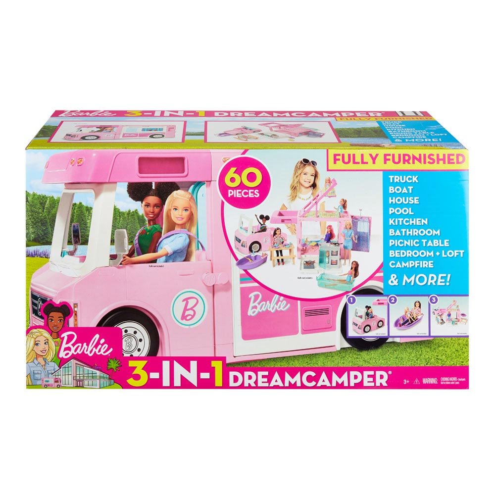Muñeca Barbie Campamento 3 en 1