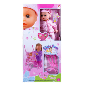 Muñeca Bebe Con Coche Tutu Love Ronglong