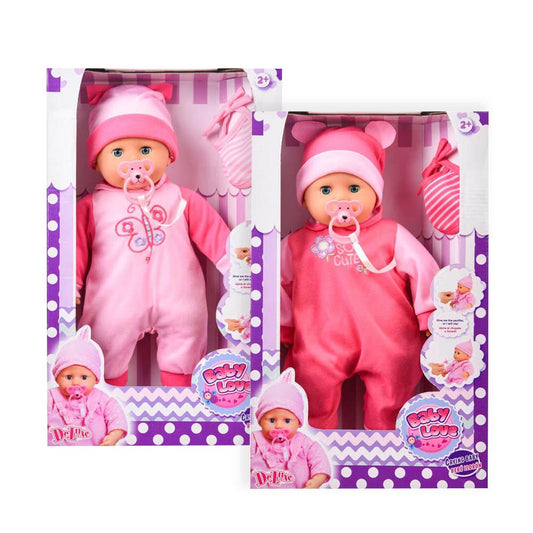 Muñeca Bebé Con Chupón DeLuxe