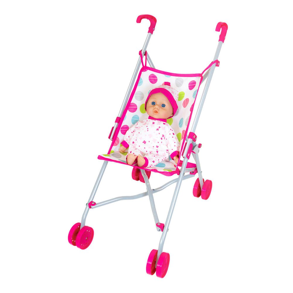 Muñeca Bebé Lissi Coche De Paseo