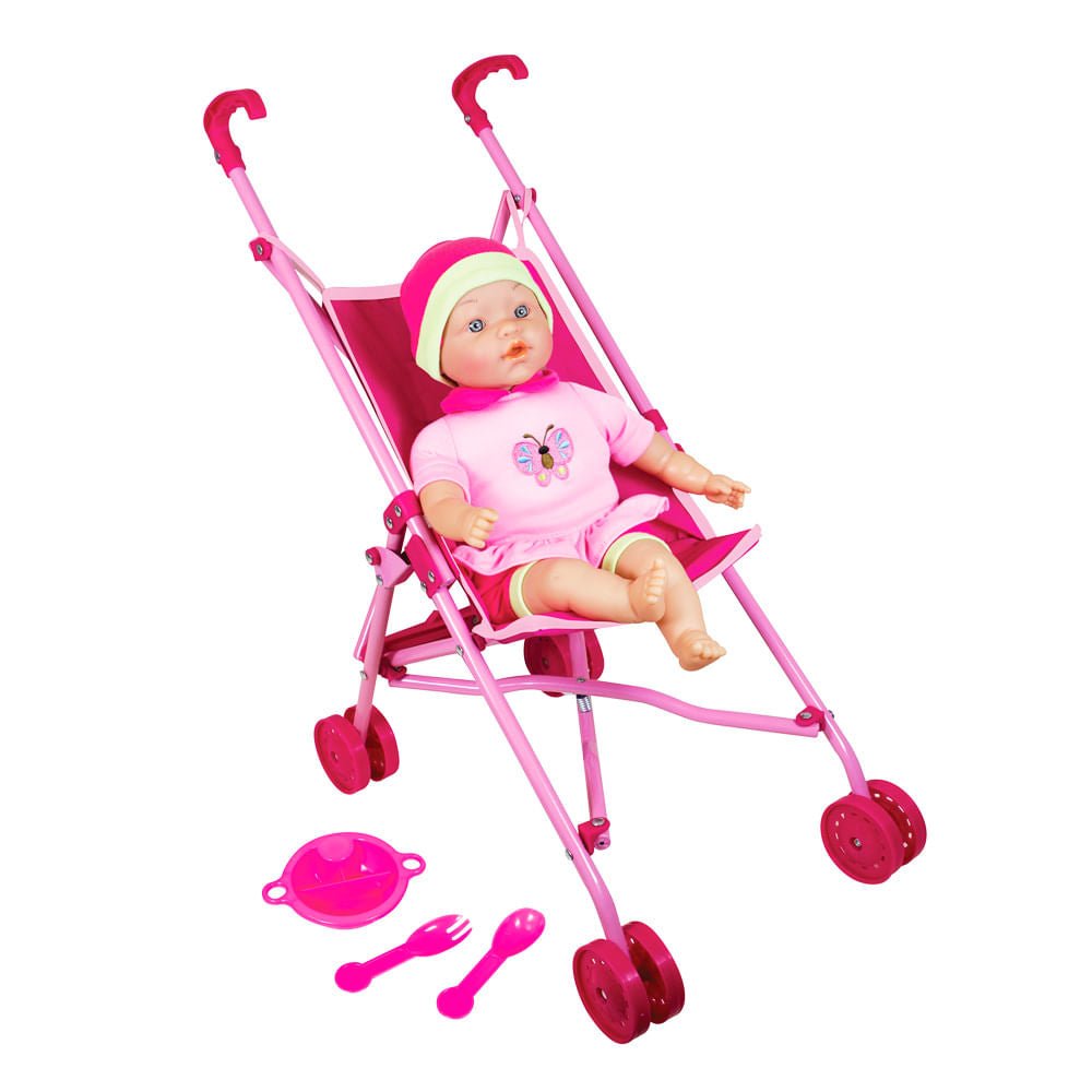Muñeca Bebé Lissi Paseo en Coche