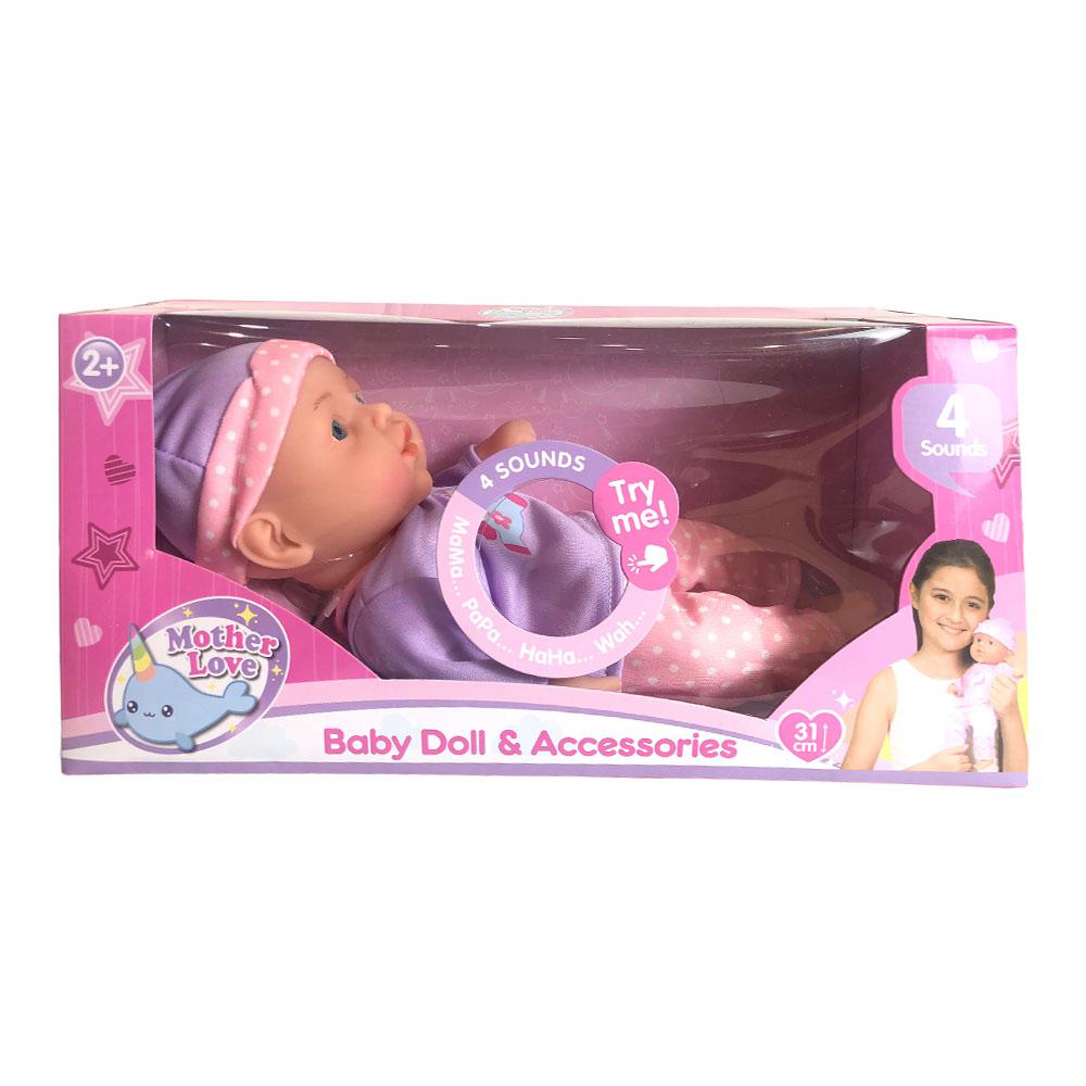 Muñeca Bebé Mother Love Con Sonidos 31 cm - Surtido