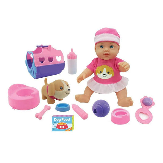 Muñeca Bebé My Little Animal Con Mascota y Accesorios