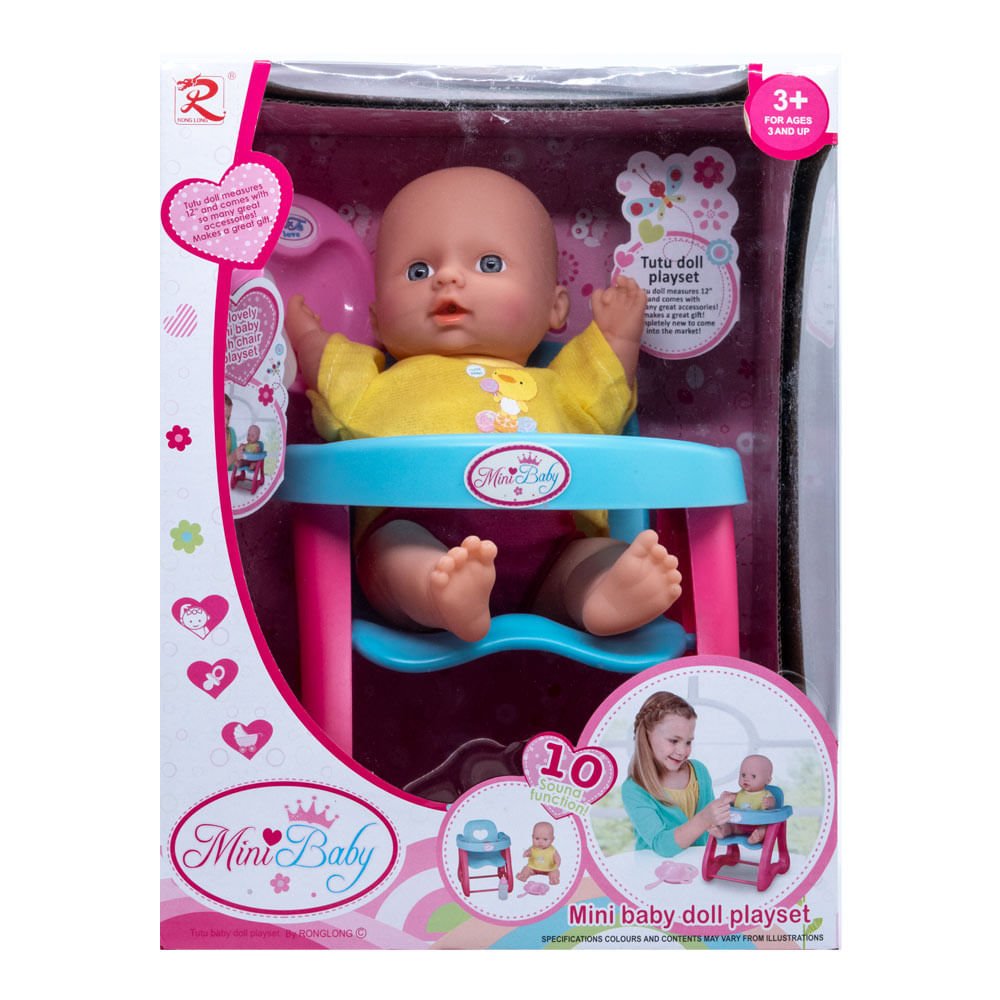 Muñeca Bebé Tutu Love Con Silla 12" - Surtido