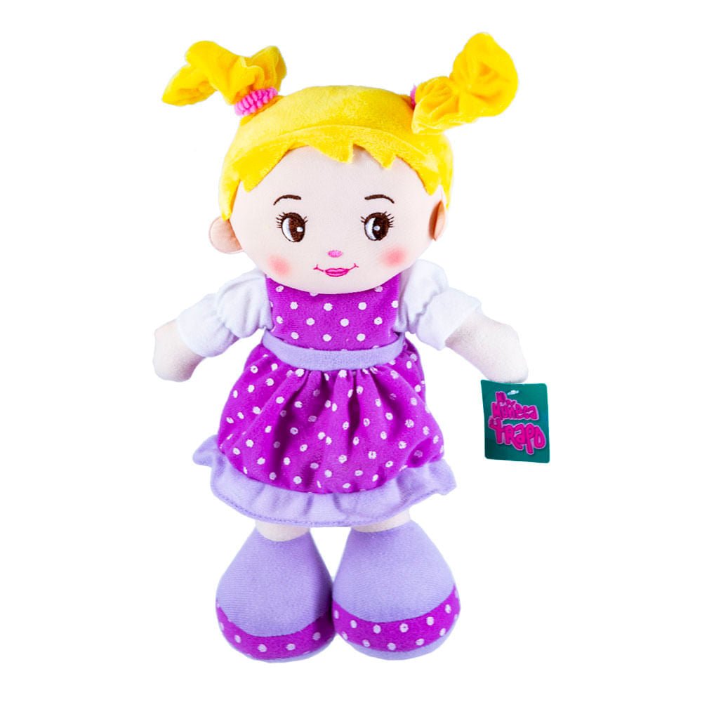 Muñeca De Trapo Grande Cabello Colores