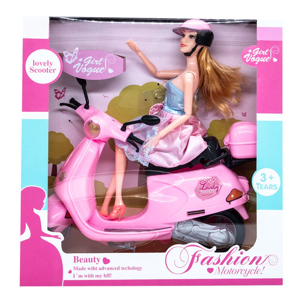 Muñeca Fashion Con Moto Star Toys - Surtido