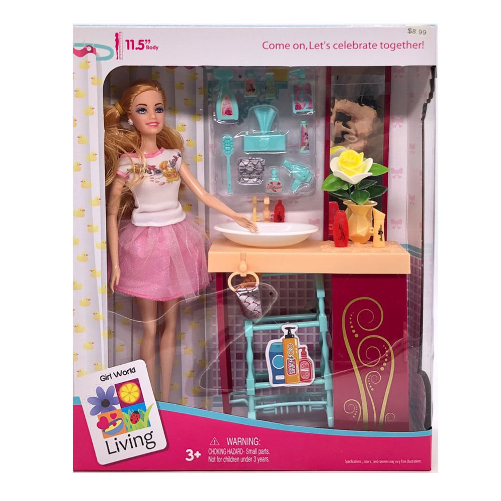 Muñeca Girl World Living Star Toys Con Tocador - Surtido