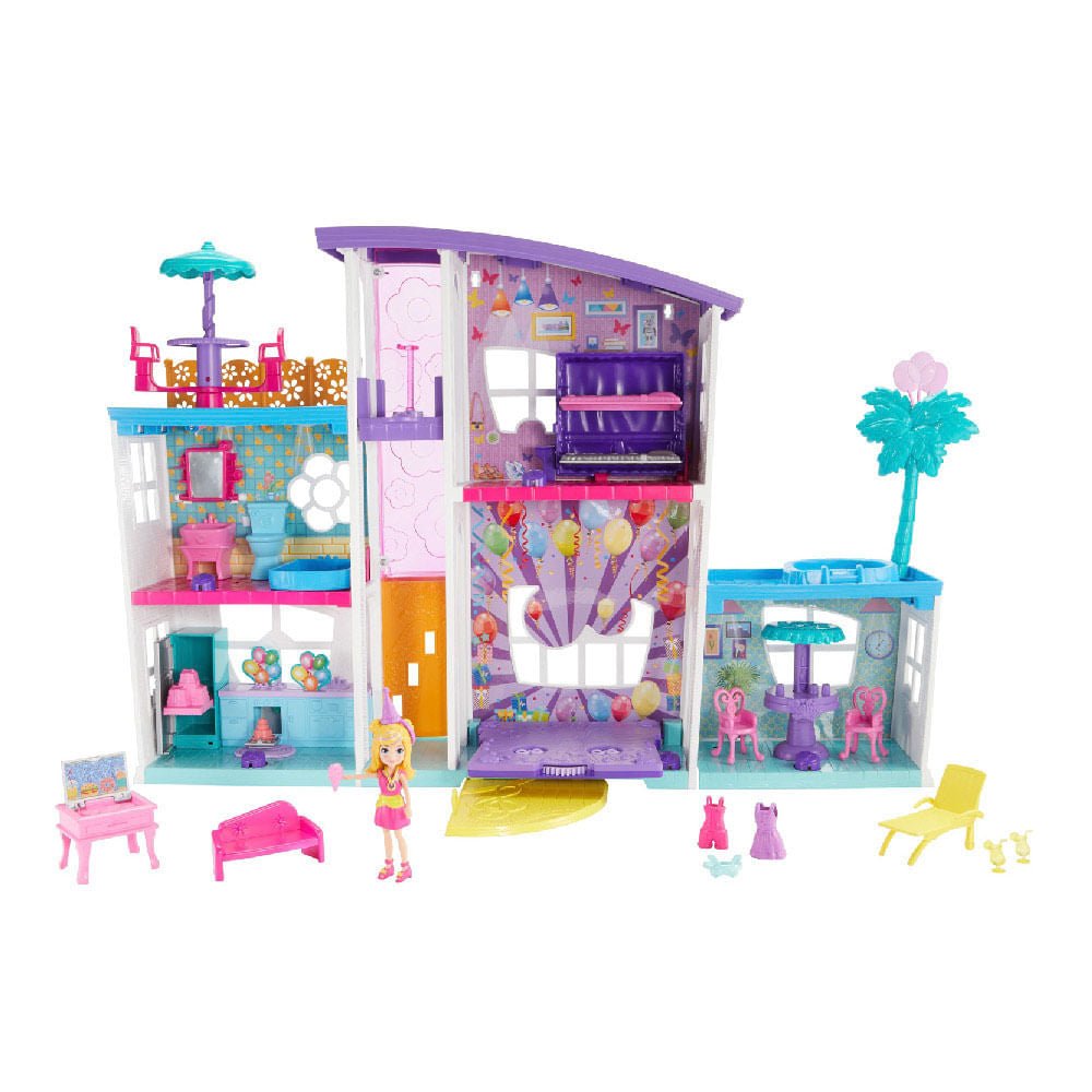Muñeca Polly Pocket Mega Casa de Sorpresas