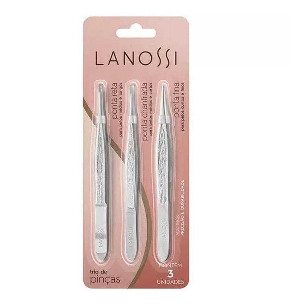 Pinza Para Cejas Lanossi 3 Piezas