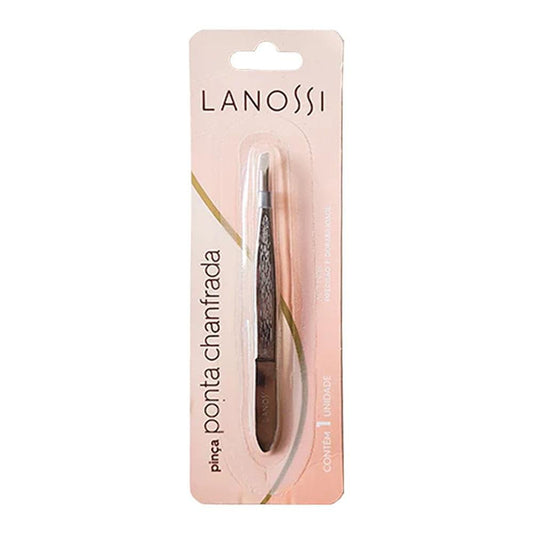 Pinza Para Cejas Lanossi Con Punta Biselada