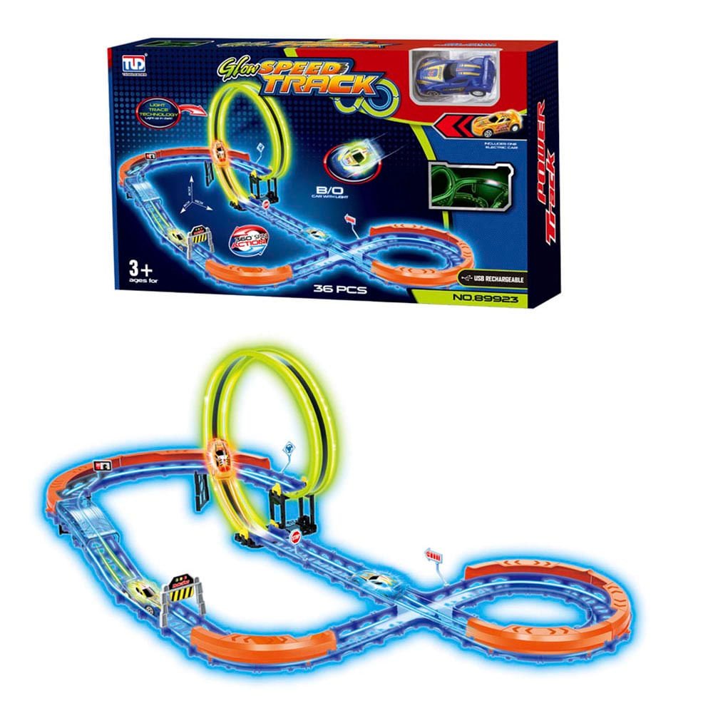 Pista 360 Spinway Track Racer 36 Piezas Tengleader