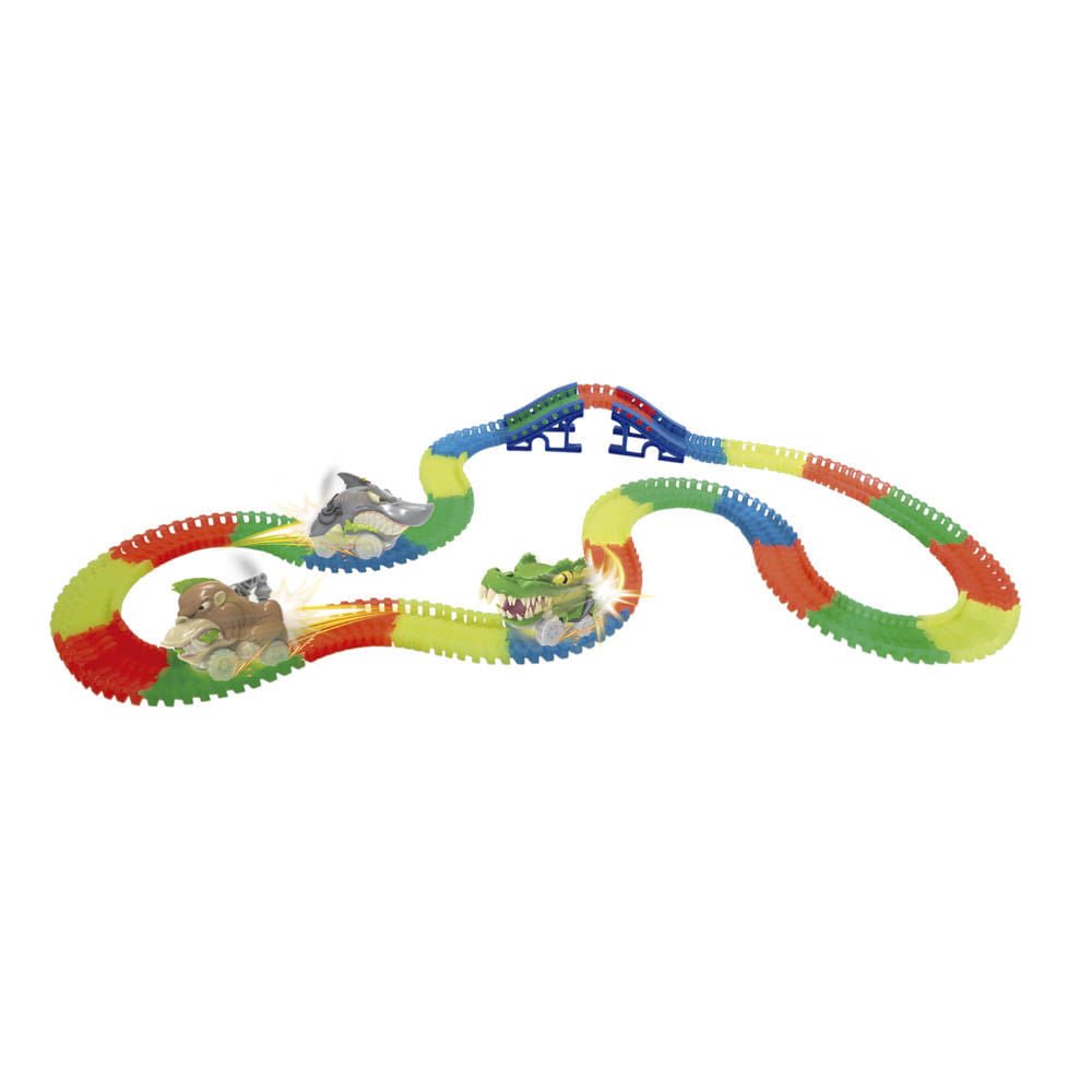Pista de Carreras Con Carro Neon Track Animal - Surtido