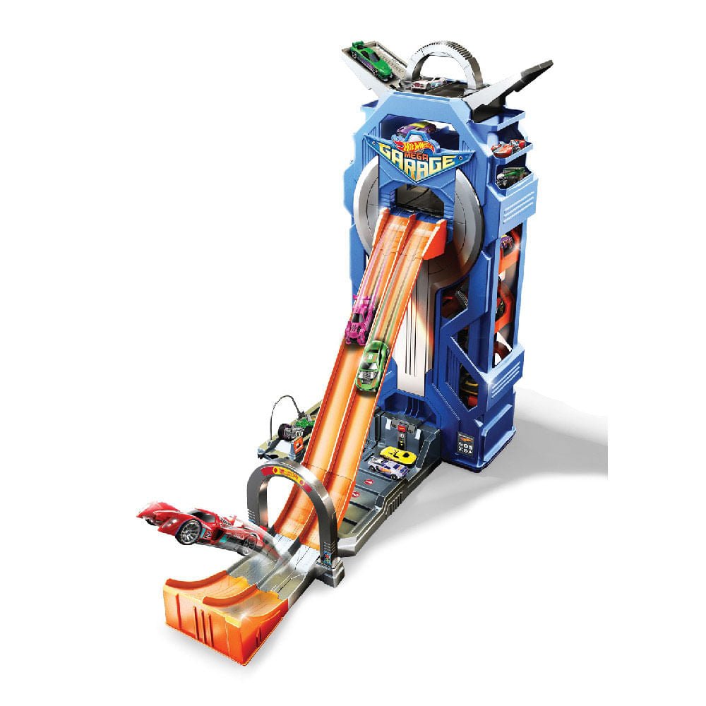 Pista De Carros Hot Wheels Mega Garage Giratorio