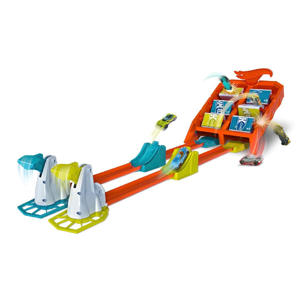 Pista De Carros Hot Wheels Vueltas y Choques