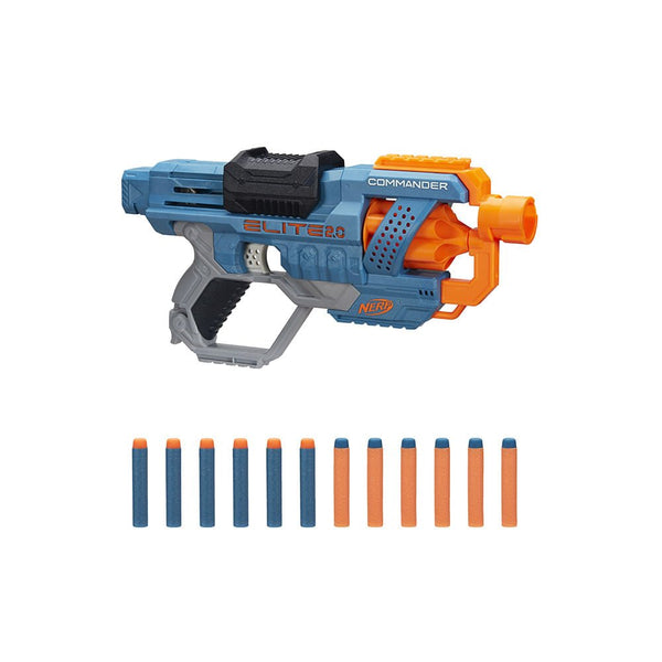 Pistola Lanzador Nerf Elite 2.0 Commander RD-6 | Titan.com.pa