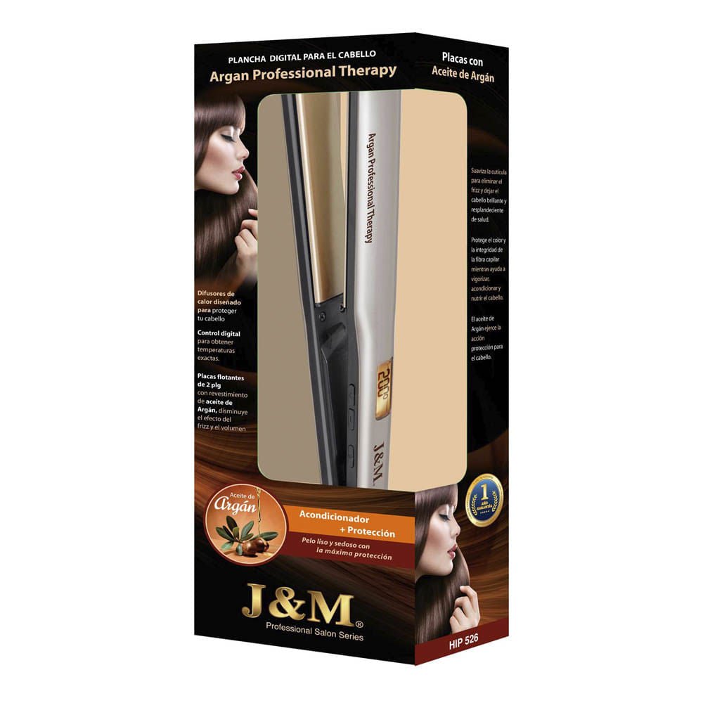 Plancha De Cabello J&M Argan 1 Pulgada