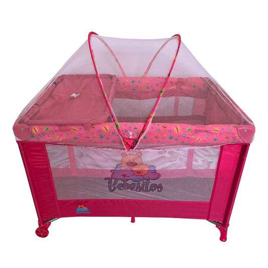 Play Bebesitos Con Mosquitero Ovalado Para Bebé Niña Rosado